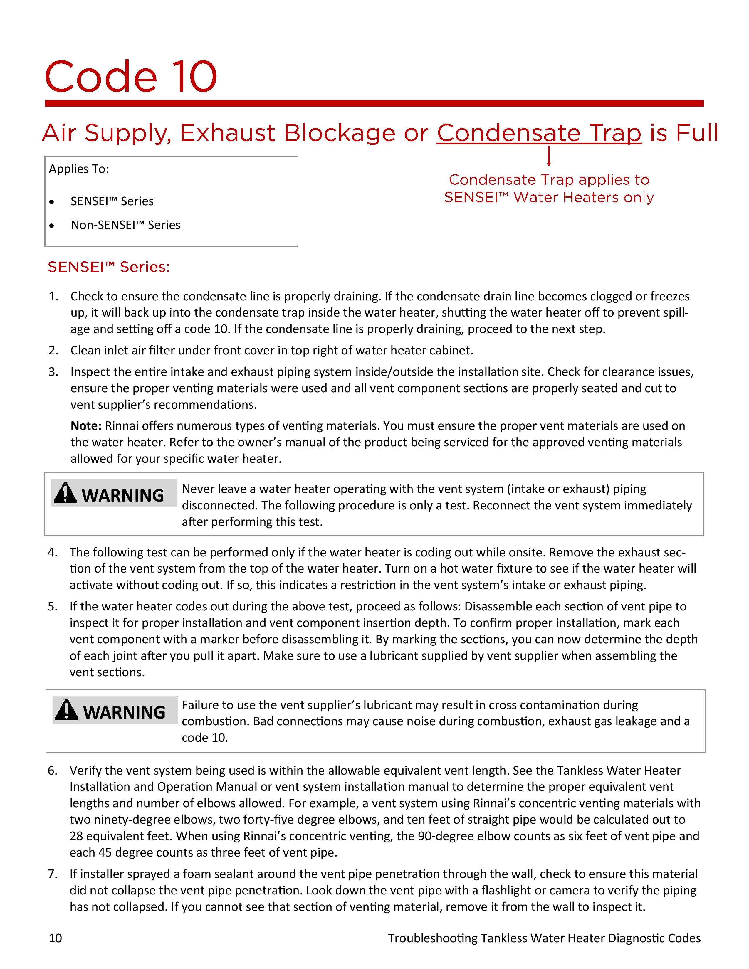 Troubleshooting Rinnai Water Heater Tommy Car Wash Systems